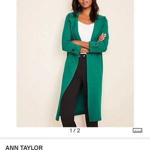 Ann Taylor NWT Sweater trench green meadows M